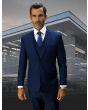 Statement Men's 3 Piece Slim Fit Wool Blend Suit - Stylish Solid Colors