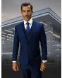 Statement Men's 3 Piece Wool Blend Outlet Suit - Solid Colors