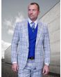 Statement Men's 100% Wool 3 Piece Suit - Electric Stripes