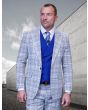 Statement Men's 100% Wool 3 Piece Suit - Electric Stripes