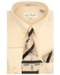 Karl Knox Men's French Cuff Shirt Set - Two Tone Tie