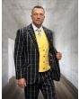 Statement Men's 100% Wool 3 Piece Suit - Bold Windowpane
