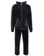 Stacy Adams Men's 2 Piece Velour Walking Suit - Hoodie Set