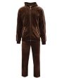 Stacy Adams Men's 2 Piece Velour Walking Suit - Hoodie Set