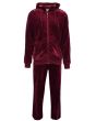 Stacy Adams Men's 2 Piece Velour Walking Suit - Hoodie Set