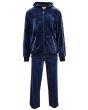 Stacy Adams Men's 2 Piece Velour Walking Suit - Hoodie Set