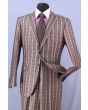 Loriano Men's 2 Piece Wool Blend Executive Suit - Checker