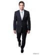 Tazio Men's 2 Piece Slim Fit Executive Suit - Side Vents