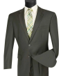 Tazio Men's 2 Piece Solid Discount Suit - 2 Button Jacket