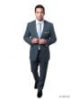 Tazio Men's Outlet 2 Piece Executive Slim Suit - Heathered Chalk Stripe