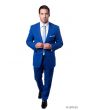 Tazio Men's 2 Piece Executive Slim Suit - Heathered Chalk Stripe