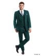 Tazio Men's 3 Piece Executive Slim Fit Suit - 5 Button Vest
