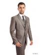 Tazio Men's Outlet 3 Piece Executive Suit - Textured Solid