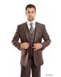 Tazio Men's Outlet 3 Piece Executive Suit - Textured Solid