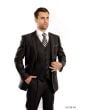 Tazio Men's Outlet 3 Piece Executive Suit - Textured Solid