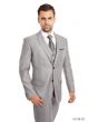 Tazio Men's Outlet 3 Piece Executive Suit - Textured Solid