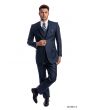 Tazio Men's Outlet 3 Piece Executive Suit - Textured Solid