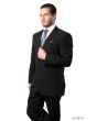 Vitto Men's Outlet 2 Piece Tailored Fit Pinstripe Suit - Side Vents