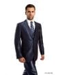 CCO Men's Outlet 3 Piece Slim Fit Suit - Solid Sharkskin