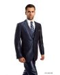 CCO Men's Outlet 3 Piece Slim Fit Suit - Solid Sharkskin