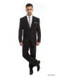 Vitto Men's 2 Piece Tailored Fit Pinstripe Suit - Pleated Pants