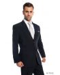 Vitto Men's 2 Piece Tailored Fit Pinstripe Suit - Pleated Pants