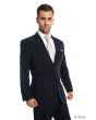 Vitto Men's 2 Piece Tailored Fit Pinstripe Suit - Pleated Pants