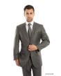 Tazio Men's 2 Piece Slim Fit Suit - Modern Cut Silky Sharkskin