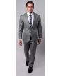 Tazio Men's Outlet 2 Piece Slim Fit Suit - Modern Cut Silky Sharkskin