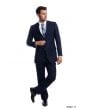 Demantie Men's 2 Piece Solid Executive Suit - Flat Front Pants