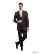 Demantie Men's 2 Piece Solid Executive Suit - Flat Front Pants