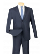 Demantie Men's Outlet 2 Piece Solid Executive Suit - Flat Front Pants