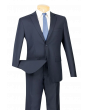 Demantie Men's Outlet 2 Piece Solid Executive Suit - Flat Front Pants