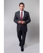 Tazio Men's 2 Piece Slim Fit Executive Suit - Tonal Plaid