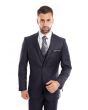 Tazio Men's 3 Piece Slim Fit Executive Suit - Peak Lapel