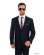 Tazio Men's 2pc Slim Fit Executive Suit - Thin Pinstripe