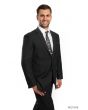 Tazio Men's 2pc Slim Fit Executive Suit - Thin Pinstripe