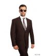 Tazio Men's 2pc Slim Fit Executive Suit - Thin Pinstripe