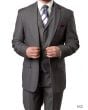 Azzuro Men's 3 Piece Executive Outlet Suit - Tone on Tone Stripe