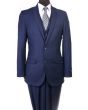 Azzuro Men's Outlet 3 Piece Slim Fit Executive Suit - Vest with Lapels