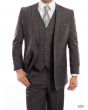 Tazio Men's 3 Piece Executive Outlet Suit - Slim Fit Glen Plaid