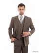 Tazio Men's 3 Piece Slim Fit Suit - Glen Plaid