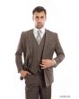 Tazio Men's 3 Piece Executive Outlet Suit - Slim Fit Glen Plaid