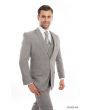 Tazio Men's 3 Piece Slim Fit Suit - Glen Plaid