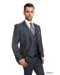 Tazio Men's Outlet 3 Piece Slim Fit Executive Suit - Classy Business