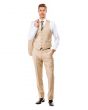 Tazio Men's 3 Piece Slim Fit Executive Suit - Classy Business