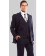 Tazio Men's 3 Piece Solid Outlet Suit - Slim Fit Business Suit