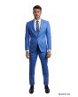Tazio Men's Outlet 3 Piece Ultra Slim Fit Executive Suit - Classy Business
