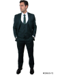 Tazio Men's 3 Piece Ultra Slim Fit Executive Suit - Fashion Business