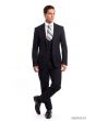 Tazio Men's 3 Piece Ultra Slim Fit Executive Suit - Dark Colors